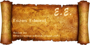 Eszes Edmond névjegykártya